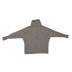 Anthropologie Gray Alpaca Blend Ribbed Turtleneck Sweater size Small